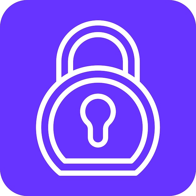 Estilo del icono de bloqueo del diseño vectorial