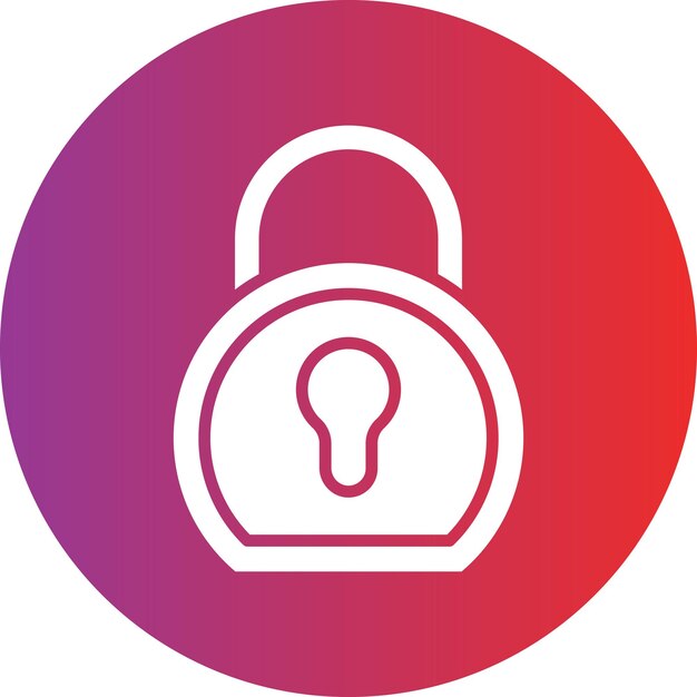 Estilo del icono de bloqueo del diseño vectorial