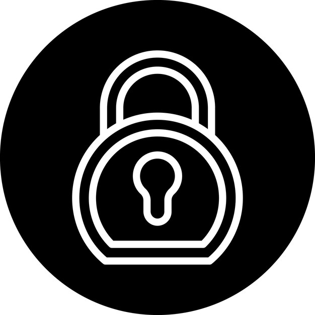 Estilo del icono de bloqueo del diseño vectorial