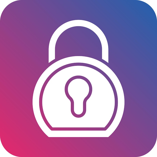Estilo del icono de bloqueo del diseño vectorial