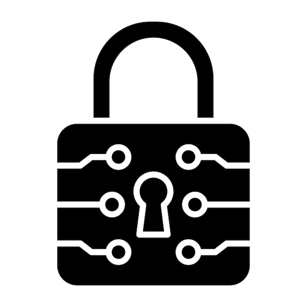 Estilo del icono de bloqueo del diseño vectorial
