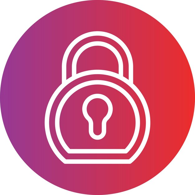 Estilo del icono de bloqueo del diseño vectorial