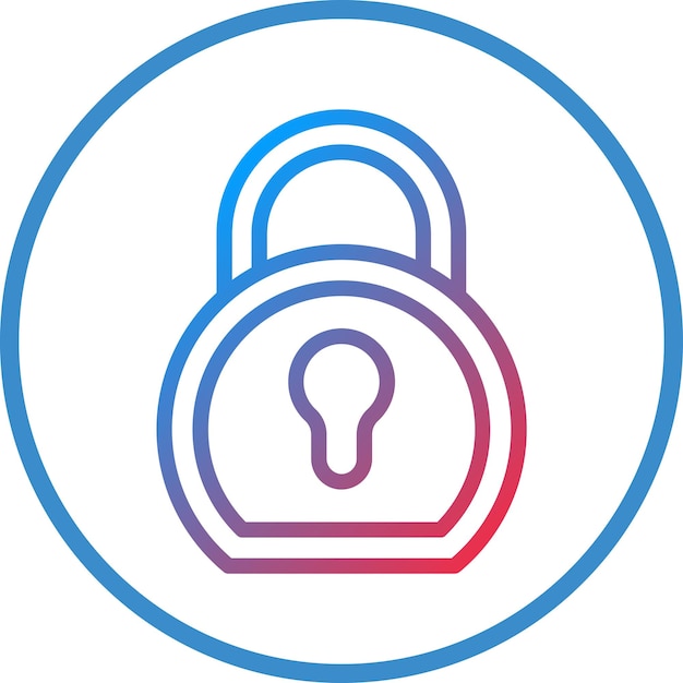 Estilo del icono de bloqueo del diseño vectorial