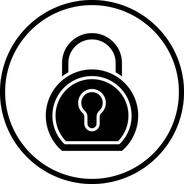 Estilo del icono de bloqueo del diseño vectorial