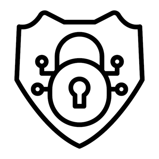 Estilo del icono de bloqueo del diseño vectorial