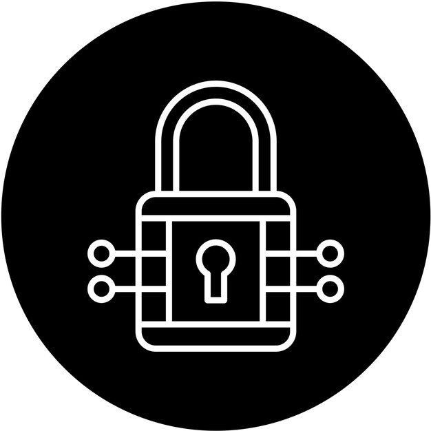 Estilo del icono de bloqueo del diseño vectorial