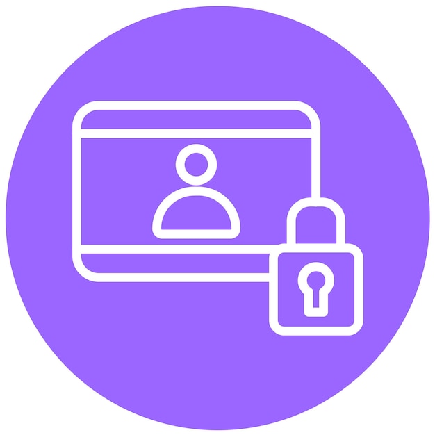 Estilo del icono de bloqueo de identidad del diseño vectorial
