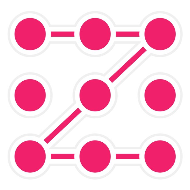 Estilo del icono de bloqueo del patrón de diseño vectorial