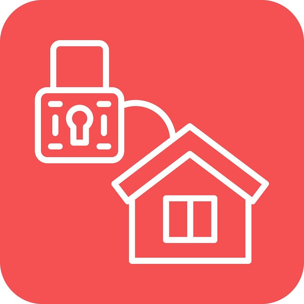 Estilo del icono de bloqueo de la propiedad de diseño vectorial