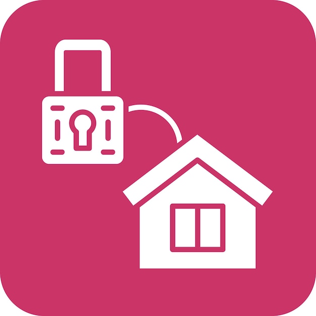 Estilo del icono de bloqueo de la propiedad de diseño vectorial