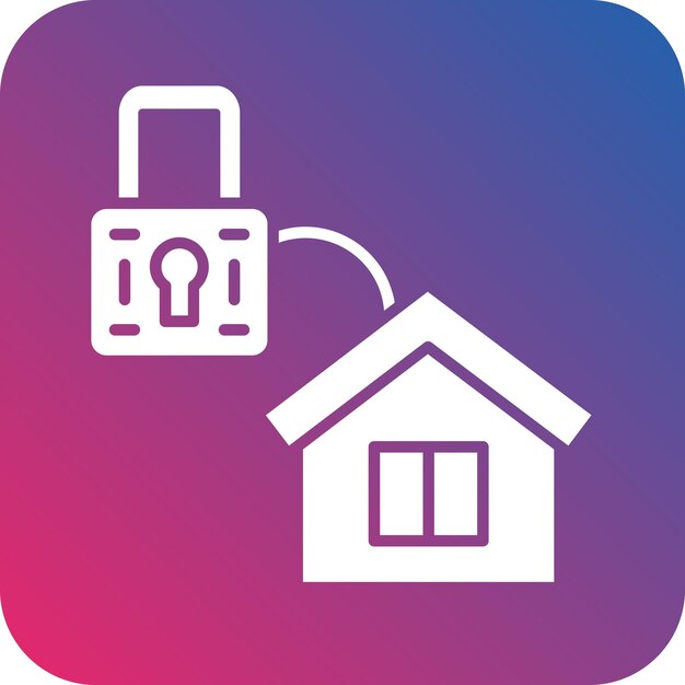 Estilo del icono de bloqueo de la propiedad de diseño vectorial