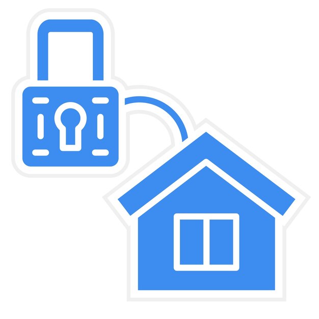 Estilo del icono de bloqueo de la propiedad de diseño vectorial