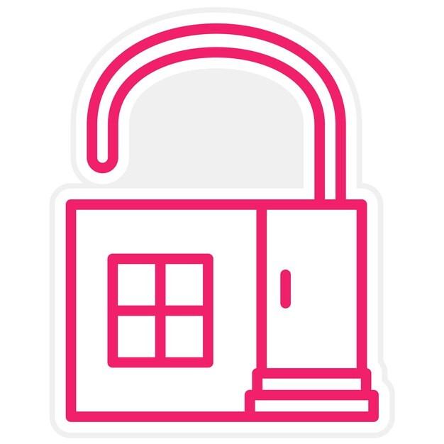 Estilo del icono de bloqueo de la propiedad de diseño vectorial