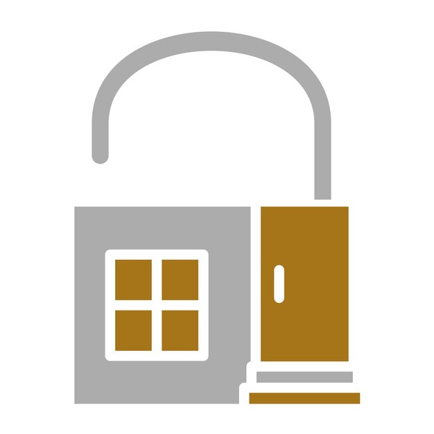 Estilo del icono de bloqueo de la propiedad de diseño vectorial