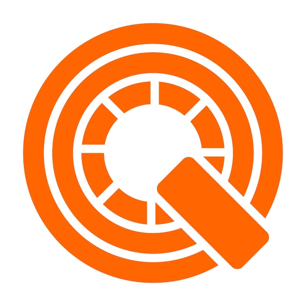 Estilo del icono de bloqueo de la rueda de diseño vectorial