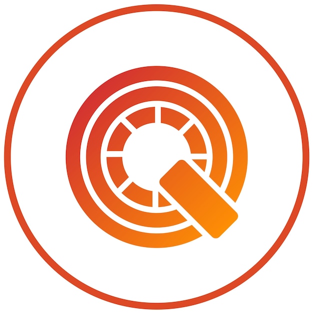 Estilo del icono de bloqueo de la rueda de diseño vectorial