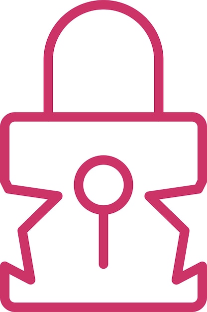 Estilo del icono de bloqueo de violación de diseño vectorial