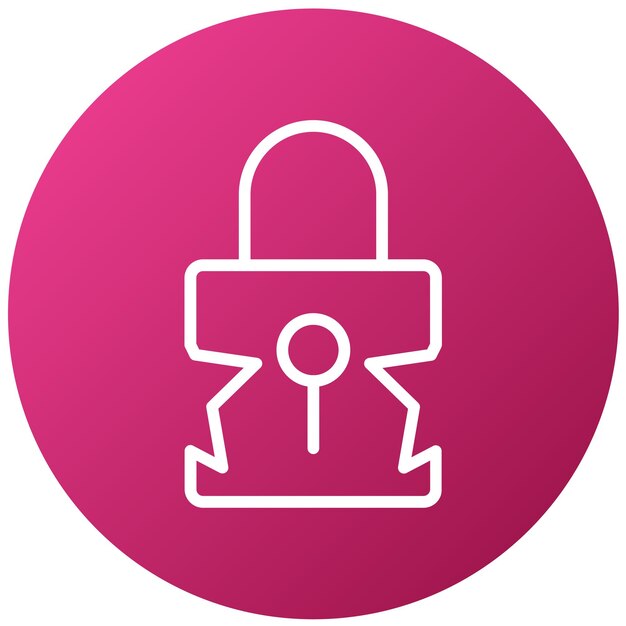 Estilo del icono de bloqueo de violación de diseño vectorial