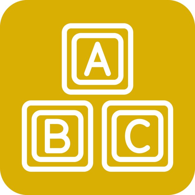 Estilo del icono de los bloques ABC