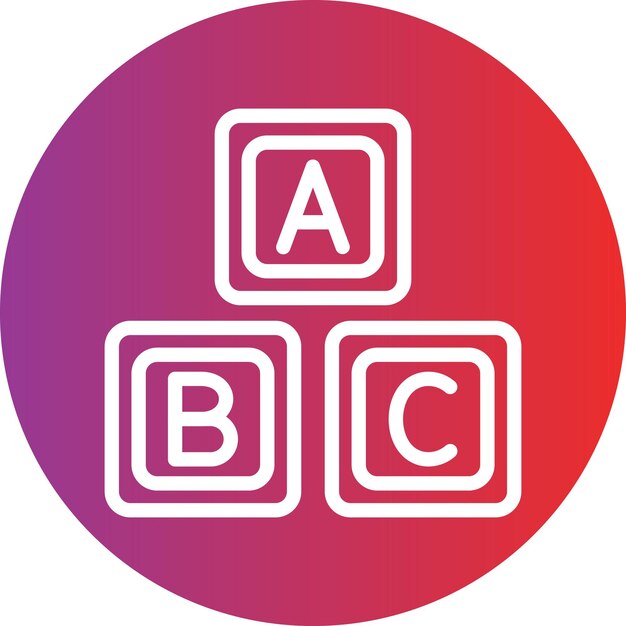 Estilo del icono de los bloques ABC