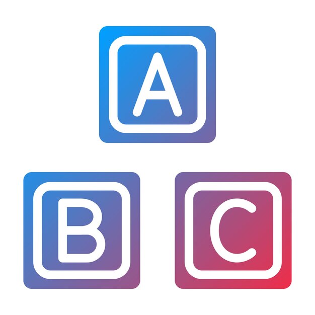 Estilo del icono de los bloques ABC