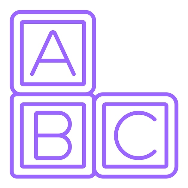 Estilo del icono de los bloques ABC