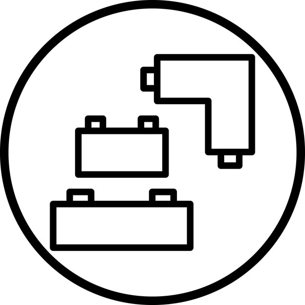 Estilo del icono de los bloques de diseño vectorial