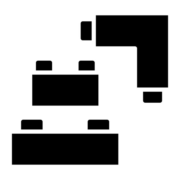 Estilo del icono de los bloques de diseño vectorial