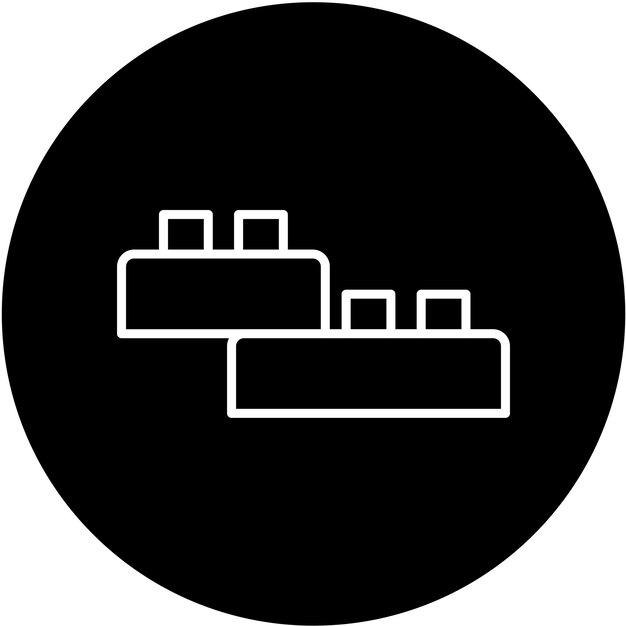 Estilo del icono de los bloques de diseño vectorial