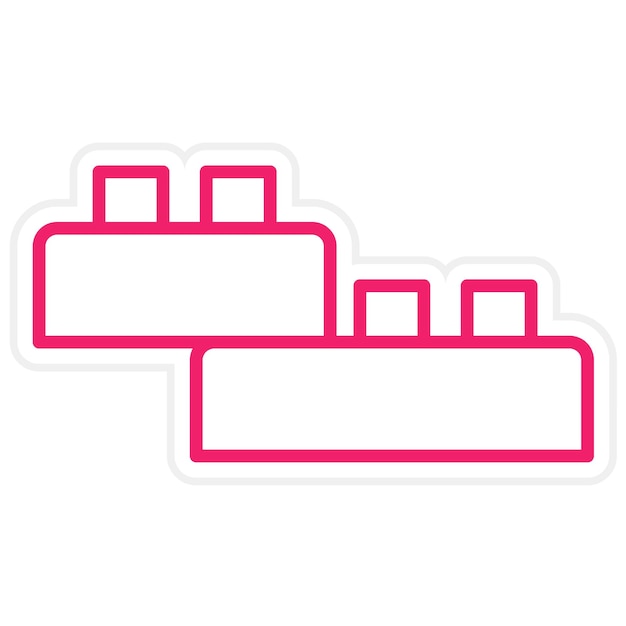 Estilo del icono de los bloques de diseño vectorial