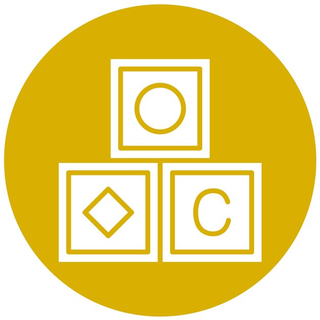 Estilo del icono de los bloques de diseño vectorial