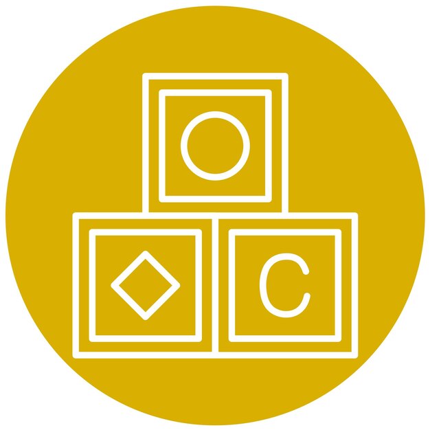 Estilo del icono de los bloques de diseño vectorial