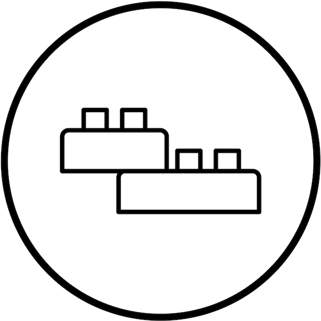 Estilo del icono de los bloques de diseño vectorial