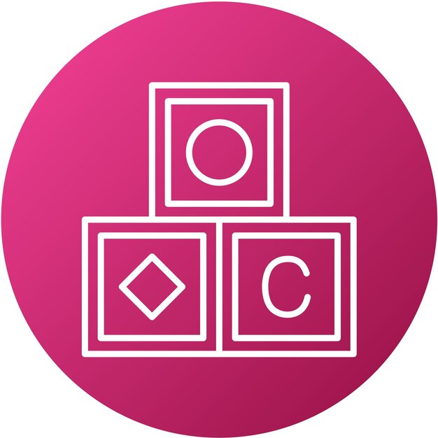 Estilo del icono de los bloques de diseño vectorial