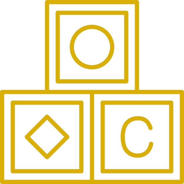 Estilo del icono de los bloques de diseño vectorial