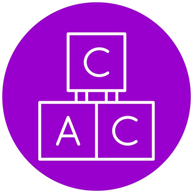 Estilo del icono de los bloques de diseño vectorial