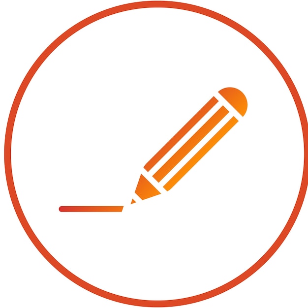Estilo del icono del boceto de lápiz de diseño vectorial