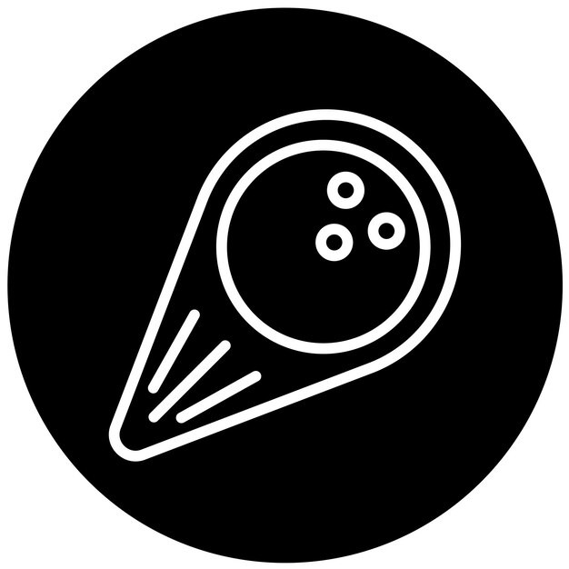 Estilo del icono de la bola de diseño vectorial