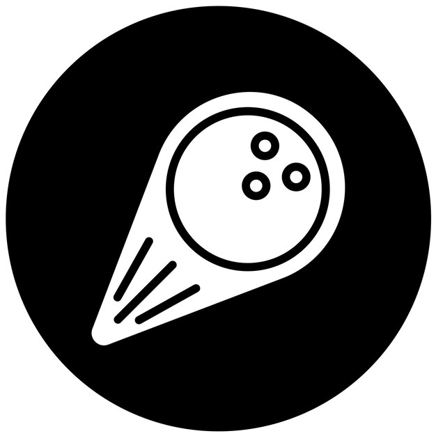Estilo del icono de la bola de diseño vectorial