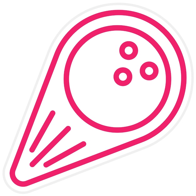 Estilo del icono de la bola de diseño vectorial