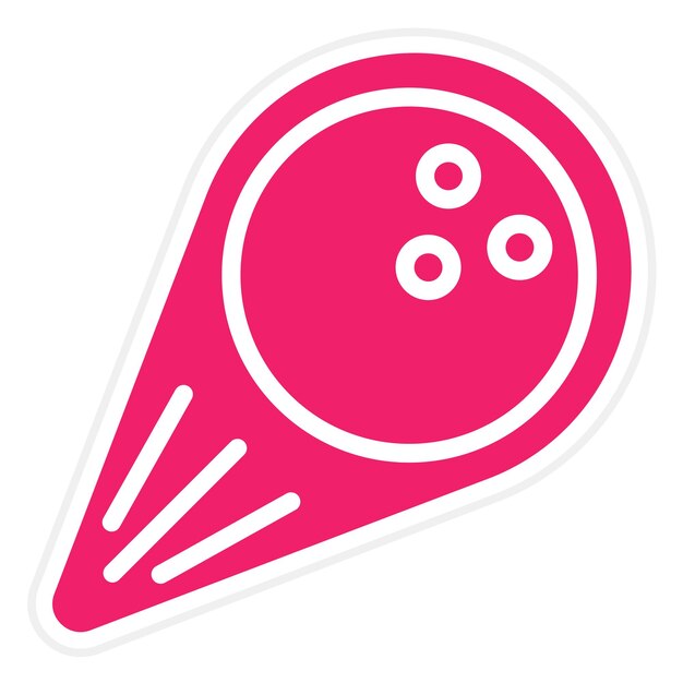 Estilo del icono de la bola de diseño vectorial