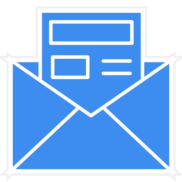 Estilo del icono del boletín de noticias de diseño vectorial