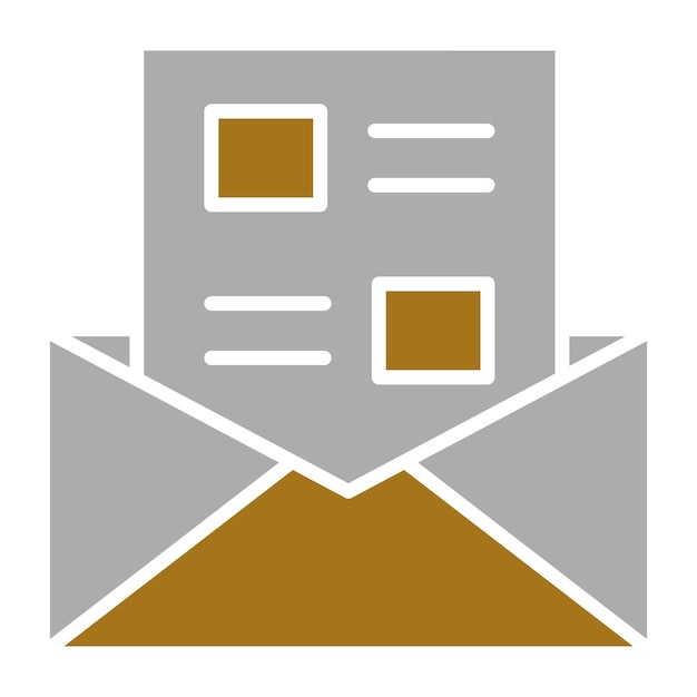 Estilo del icono del boletín de noticias de diseño vectorial