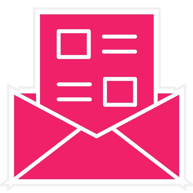 Estilo del icono del boletín de noticias de diseño vectorial