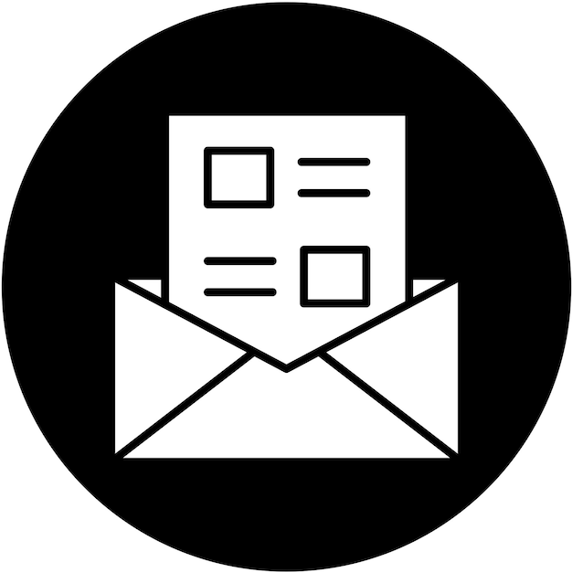 Estilo del icono del boletín de noticias de diseño vectorial