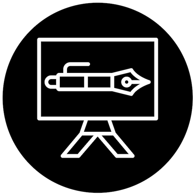 Estilo del icono del bolígrafo de diseño vectorial