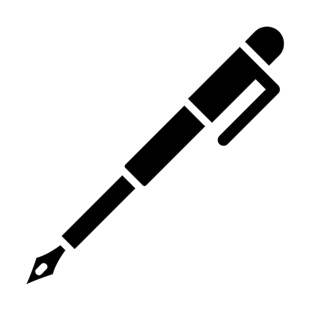 Estilo del icono del bolígrafo de diseño vectorial