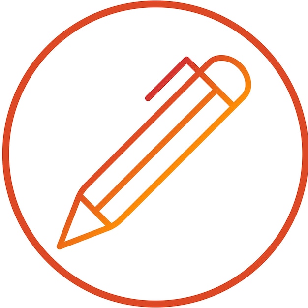 Estilo del icono del bolígrafo de diseño vectorial