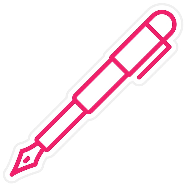 Estilo del icono del bolígrafo de diseño vectorial