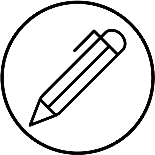 Estilo del icono del bolígrafo de diseño vectorial